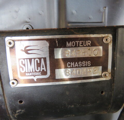 1948 SIMCA 8 S.I.EU. plateau full