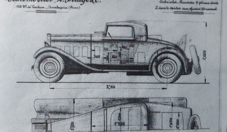 1933 Delage DS Roadster Cabriolet full