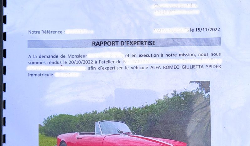 1959 Alfa Romeo Giulietta Spider complet