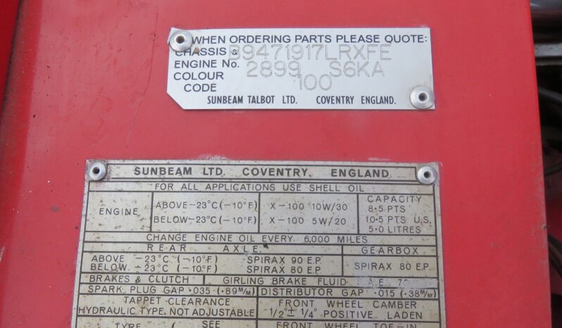 1965 Sunbeam Tiger full
